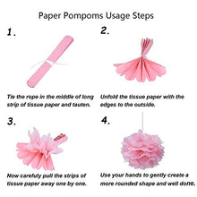 Load image into Gallery viewer, Birthday Decorations, 79 pcs Balloons Party Decoration for Girls & Boys Women with Pink Happy Birthday Banner Tissue Paper Flowers Hanging Swirls for Birthday Party Supplies