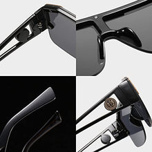 Load image into Gallery viewer, Oversized Flat Top Sunglasses Men Women Square One Piece Shades Semi-Rimless Glasses UV400