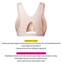 Load image into Gallery viewer, YIANNA Post Surgery Bra Front Fastening Sports Bras Post Surgical Mastectomy Bralettes for Women Beige, 128 Size M