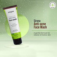 Load image into Gallery viewer, Sirona Anti Acne Face Wash for Men & Women – 4.2 Fl Oz with Neem, Green Tea, Tea Tree Oil & Aloe Vera | for Unclogs pores, Reduces sebum production & Calms inflammation