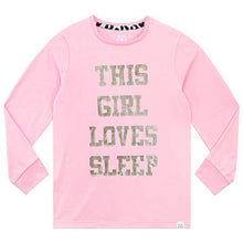 Load image into Gallery viewer, Harry Bear Girls Pyjamas Sleep Slogan Pink 8-9 Years