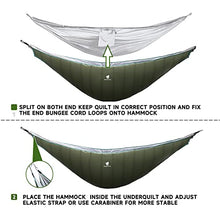 Load image into Gallery viewer, GEERTOP Hammock Underquilt, Lightweight Camping Hammock, Packable Full Length Under Blanket, Backpacking Winter Sleeping Bag Under Quilt for Backyard Outdoor Sleeping Gear