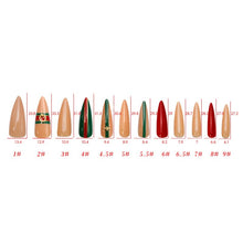 Load image into Gallery viewer, Bee Stripe Long Sculpted Stiletto Full cover Press on Nails Long Ballerina False Nail - Tips 20 pcs Acrylic fake Nails 10 Sizes