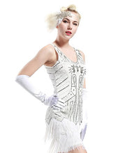 Load image into Gallery viewer, BABEYOND Long Evening Gloves Satin Elbow Gloves Bridal Fancy Dress Gloves Wedding Prom Opera Gloves 1920s Style for Women (Long Smooth 52cm/White)(Size: Adult Size (Length 52cm))