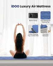 Load image into Gallery viewer, iDOO Single Size Air Bed, Inflatable bed with Built-in Pump, 3 Mins Inflation/Deflation Comfortable Air Mattress, Blow Up Bed Suit for Home Camping 188x99x46cm, 250kg MAX