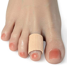 Load image into Gallery viewer, DYKOOK Cuttable Toe Tubes 5 Pcs, Made of Elastic Fabric Lined with Silicone Gel. Toe Sleeve Protectors Relief Toe Pressure Pain,Corn and Calluses Remover (for Middle Toes).