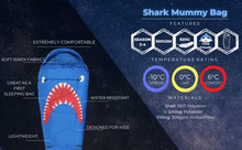 Load image into Gallery viewer, Kids Sleeping Bag For Camping, Hiking, Travelling, Indoor or Sleepover | Lightweight 920g | Mummy Style | Toddler - Junior | Warm Snuggle Sleep Bags by HiGHLANDER