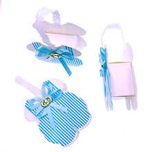 Load image into Gallery viewer, JZK 24 x Blue baby rompers favour boxes small sweets box gift for boy baby shower little boy birthday christening baptism newborn party