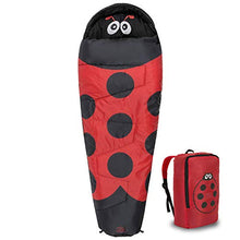 Load image into Gallery viewer, Kids Sleeping Bag For Camping, Hiking, Travelling, Indoor or Sleepover | Lightweight 920g | Mummy Style | Toddler - Junior | Warm Snuggle Sleep Bags by HiGHLANDER