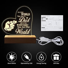 Load image into Gallery viewer, Tulolvae Fathers Day Birthday Gifts - Night Light Dad Gifts - 15*17.5cm Bedside Lamp Gifts for Dad, Dad Birthday Gifts from Daughter Son, Dad Gifts for Christmas, Fathers Day Gift Presents