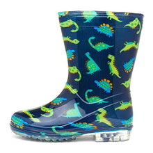 Load image into Gallery viewer, Zone - Kids Dinosaur Navy & Green Welly - Size 9 Child UK - Multicolour
