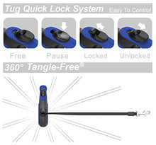 Load image into Gallery viewer, TUG 360° Tangle-Free, Heavy Duty Retractable Dog Lead for Up to 25 kg Dogs | 5 m Strong Nylon Tape/Ribbon | One-Handed Brake, Pause, Lock (Medium, Blue)