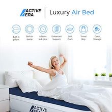 Load image into Gallery viewer, Active Era Luxury Single Size Air Mattress - Elevated Inflatable Air Bed, Electric Built-in Pump, Raised Pillow & Structured I-Beam Technology