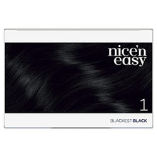 Load image into Gallery viewer, Clairol Nice'n Easy Crème, Natural Looking Oil Infused Permanent Hair Dye, 1 Blackest Black