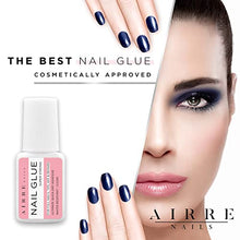 Load image into Gallery viewer, AIRRE Nail Glue - Extra Strong Nail Glue with Brush Tip (8ml) Clear Super Adhesive for Glue On Stick On False Nails Natural Broken Nail Repair Acrylic Nail Glue Artificial Nail Tips Nail Art Brush-On