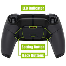 Load image into Gallery viewer, eXtremeRate Black Rubberized Grip Programable RISE 2.0 Remap Kit for PS5 Controller BDM 010 & BDM 020, Upgrade Board & Redesigned Back Shell & Back Buttons for PS5 Controller - Controller NOT Included