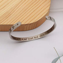 Load image into Gallery viewer, Teacher Appreciation Gifts Teacher Cuff Bracelet Gifts Charm Cuff Jewellery Gifts for Women Teacher Bangle for Teachers Day Teacher Appreciation Week Present (34 Teacher Plant Seeds)