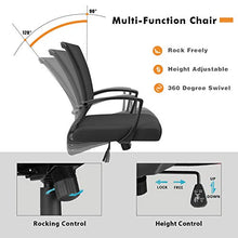 Load image into Gallery viewer, Homall Office Chair Mesh Chair Ergonomic, Computer Chair Adjustable Seat Height with Back Support and Arms, Desk Chair Comfy, Study Chair for Home, Office and Executive Max 125KG (Black)