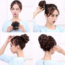 Load image into Gallery viewer, Updo Claw On Scrunchy Scrunchie Hair Bun Hairpiece Wavy Messy Hair Ponytail Extension Curly Hair Chignons - Ash Blonde