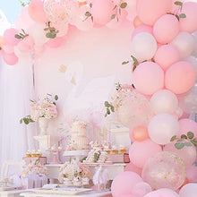 Load image into Gallery viewer, PartyWoo Balloons Pink Silver 60 Pieces 12 Inch Balloons Pink Silver Balloons White Glitter Balloons Pink Silver for Baby Party Decoration Baby Shower Decoration Girl Luftballons Rosa Silber