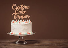 Load image into Gallery viewer, Personalised Birthday Cake Topper Customized Any Word Name Age Party Cake Decoration Double Sided Glitter Card 1st 10th 16th 18th 20th 21st 30th 40th 50th 60th 70th 80th Rose Gold