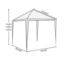 Load image into Gallery viewer, OFCASA 3M Pop Up Garden Gazebo Outdoor Party Tent with Carry Bag Awning Canopy Shelter for Outdoor Camping Wedding, Blue