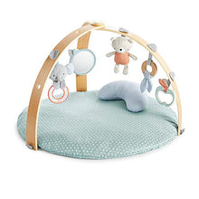 Load image into Gallery viewer, Ingenuity, Cosy Spot Reversible Duvet Activity Gym and Padded Play Mat with Wooden Removable Toy Bar, 6 Detachable Toys, Foldable for Easy Transport, Neutral Design - Loamy, Ages Newborn +