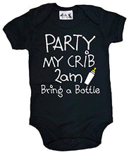Load image into Gallery viewer, Dirty Fingers, Party My Crib 2am, Bring a Bottle, Baby Unisex Bodysuit, 0-3m, Black