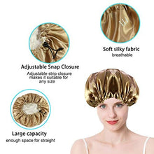 Load image into Gallery viewer, Sleep Caps, Satin Night Sleep Cap Adjustable Soft Sleeping Head Cover Bonnet Hair Loss Cap Salon Bonnet for Women and Girls (2 Pack)