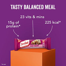 Load image into Gallery viewer, SlimFast Tasty Balanced Meal Bar, 23 Vitamins and Minerals, High in Protein, Very Berry Flavour, 16 x 60 g Multipack