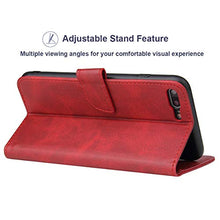 Load image into Gallery viewer, LOLFZ Wallet Case for iPhone 7 iPhone 8 iPhone SE 2020 SE 2022, Vintage Leather Book Case with Card Holder Kickstand Magnetic Closure Flip Case Cover for iPhone 7/8/SE 2020/SE 2022 - Red