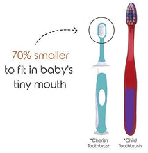 Load image into Gallery viewer, 3 Piece finger toothbrush for babies- Set by Cherish Baby Care - with Infant Finger Toothbrush - Silicone Toothbrush & Toddler Toothbrush - Perfect Babys First Toothbrush Set (Teal)