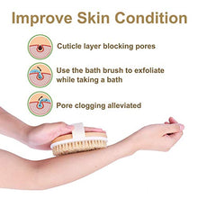 Load image into Gallery viewer, Sportout 2 Packs Dry Brushing Body Brush, Exfoliating Bath Shower Scrubber, Natural Bristle Cellulite Massager