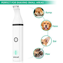 Load image into Gallery viewer, oneisall Dog Paw Clippers, Quiet Small Pet Paw Trimmer, Paw Shaver for Dogs, Cats, Paws, Eyes, Ears, Face, Body (White)