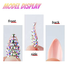 Load image into Gallery viewer, Press on Nails False Nails Fake Nails 24 Pcs Stiletto False Nails 3D Diamond Fake Nail Tip with Hologram False Nails