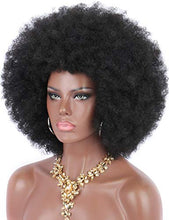 Load image into Gallery viewer, Women's Short Afro Kinky Curly Hair black Wigs for Black Women Large Bouncy and Soft Natural Looking Premium Synthetic Hair Wigs for Women Daily Party Cosplay Use