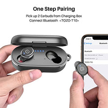 Load image into Gallery viewer, TOZO T10 Bluetooth 5.0 Earbuds True Wireless Stereo Earphones Headphones IPX8 Waterproof in Ear Wireless Charging Case Built in Mic Headset Premium Sound with Deep Bass for Running Sport Black