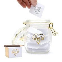 Load image into Gallery viewer, CKB LTD The Happy Jar Glass Jar A Year of Happiness and Daily Positivity Novelty Joyful Memories Keepsake Thoughtful Gift - Happy Memory Jar Unique Present