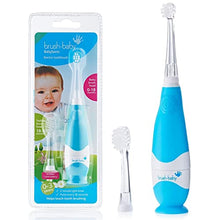 Load image into Gallery viewer, Brush Baby BabySonic Infant and Toddler Electric Toothbrush for Ages 0-3 Years - Smart LED Timer and Gentle Vibration Provide a Fun Brushing Experience (Blue)