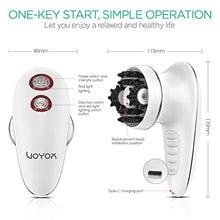 Load image into Gallery viewer, VOYOR Handheld Massager Cordless Deep Tissue Cellulite Massager for Face, Arm, Hand, Neck, Foot and Body, Silicone Face Brush, 3 Multi-Functional Heads, IPX7 Waterproof & Rechargeable VRMM1-NEW