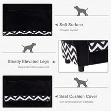 Load image into Gallery viewer, PawHut Pet Sofa Couch Dog Cat Wooden Sponge Sofa Bed Lounge Comfortable Luxury w/Cushion (Black)