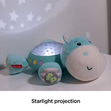 Load image into Gallery viewer, Fisher-Price CGN86 Hippo Plush Projection Soother, New-Born Soft Light Projector White Noise Toy