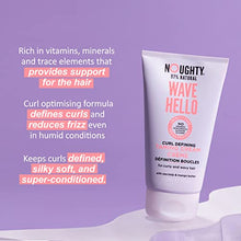 Load image into Gallery viewer, Noughty Wave Hello Curl Taming Cream, 97% Natural Sulphate Free Vegan Curl Defining Haircare, Vitamin Rich Smoothing Formula for Curly & Wavy Hair (150ml)