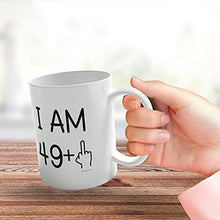 Load image into Gallery viewer, Stuff4-50th Birthday Gifts for Women Men, Novelty Mug Middle Finger, Funny Gifts, Perfect Birthday Present, Funny Mugs for Women Men, 11oz White Ceramic Dishwasher Safe, One Size