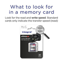 Load image into Gallery viewer, Integral 64GB SD Card 4K Ultra-HD Video High Speed SDXC V30 UHS-I U3 Class 10 Memory Card up to 100MB/s, Color May Vary