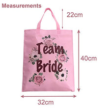 Load image into Gallery viewer, Blue Planet Fancy Dress Hen Party Bags - Pack of 12 Team Bride Floral Rose Gold Tote Bags & 1 Bride to Be (12 Team Bride & 1 Bride to Be)