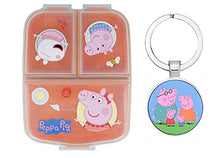Load image into Gallery viewer, Official Peppa, George, Pig Characters Sandwich Lunch Snack Box Multi Compartment Kids Children School Includes Keychain