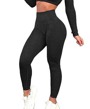 Load image into Gallery viewer, Yaavii Women Yoga Leggings Seamless High Waisted Tummy Control Yoga Pants for Gym Running Workout, S, Black-1