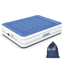 Load image into Gallery viewer, iDOO King Size Air Bed, Inflatable bed with Built-in Pump, 3 Mins Inflation/Deflation Comfortable Air Mattress, Blow Up Bed Suit for Home Camping 203x152x46cm, 295kg MAX