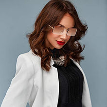 Load image into Gallery viewer, Joeleli 4 Pairs Rimless Rectangle Sunglasses for Women Men Frameless Vintage Square Glasses